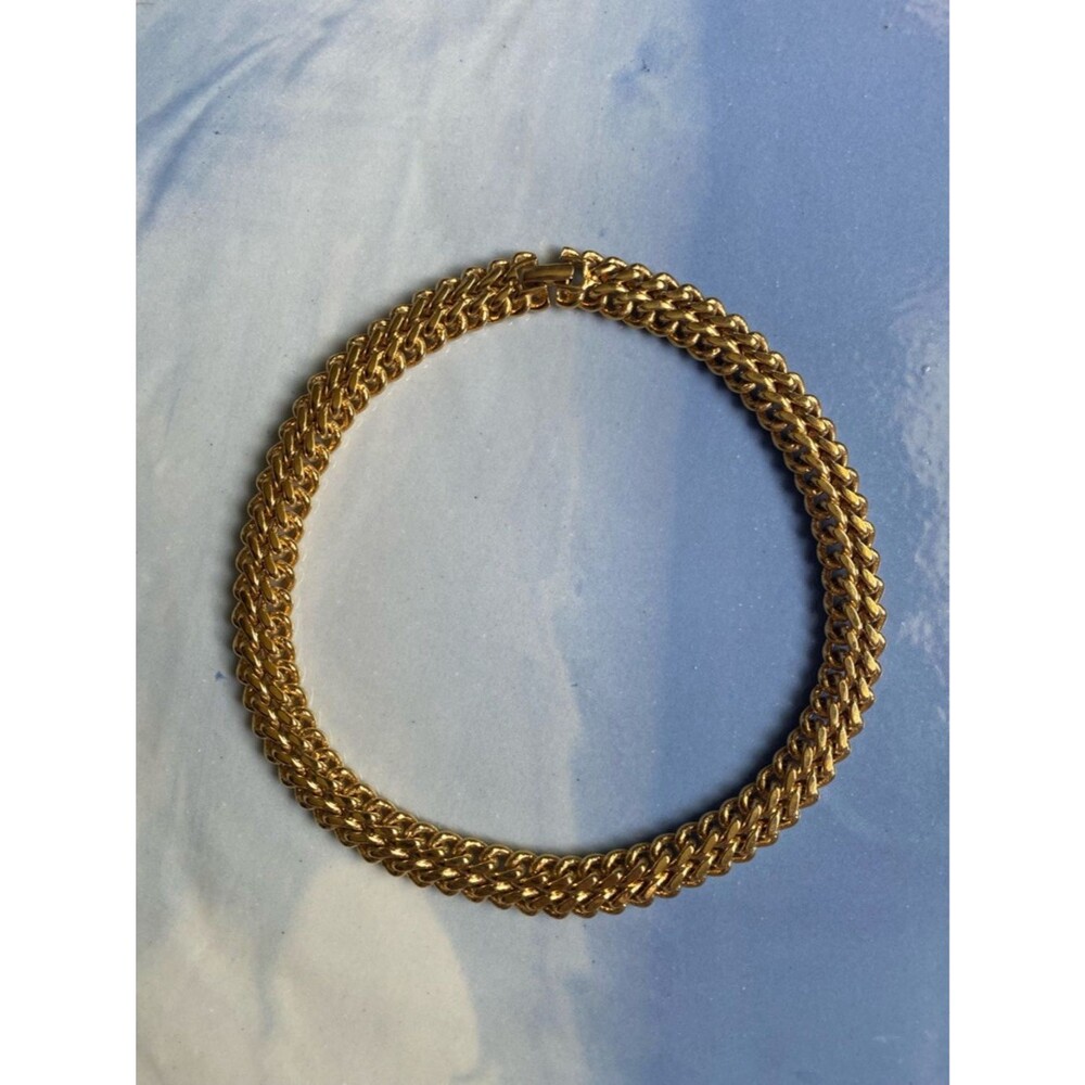Vintage Monet Gold Tone Heavy Chain 15.5”x.5”
